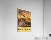 British Field-Guns Smash a German Tank Attack at Point-Blank Range in Libya – Back Them Up! Acrylic Print