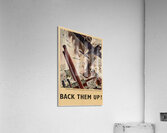 The Bombing in Daylight of the Power Station at Knapsack Germany by the Royal Air Force – Back Them Up! Acrylic Print