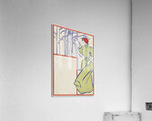 Woman in green dress reading a book 1895 by Edward Penfield Acrylic Print