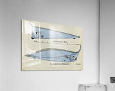 Antique fish Crested Bandfish South Pacific Fishes by Frank Edward Clarke 1849-1899.  Impression acrylique