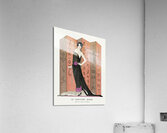 Le paravent rouge: Robe du soir de Worth from Gazette du Bon Ton. Art &ndash Modes & Frivolit&eacutes: Famous Fashion Houses No. 10 Pl. 80 1921 fashion illustration  by George Barbier.  Acrylic Print