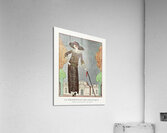 La promeneuse m&eacutelancolique Robe dapr&egraves-midi de Beer 1922 fashion illustration  by George Barbier.  Acrylic Print
