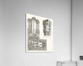 Antique Chinese illustrations. 1888 edition Lornement Polychrome by Albert Racine 1825–1893. Acrylic Print