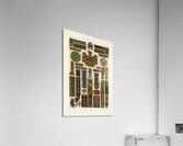 Middle-Ages pattern. 1888 edition Lornement Polychrome by Albert Racine 1825–1893. Acrylic Print