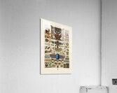 Egyptian pattern. 1888 edition Lornement Polychrome by Albert Racine 1825–1893. Acrylic Print
