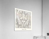 Arabic feather design. 1888 edition Lornement Polychrome by Albert Racine 1825–1893. Acrylic Print