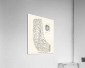 Canoe decorative element. 1888 edition Lornement Polychrome by Albert Racine 1825–1893. Acrylic Print