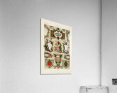 18th Century pattern. 1888 edition Lornement Polychrome by Albert Racine 1825–1893. Acrylic Print