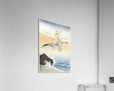 Five seagulls above turbulent sea 1900 - 1930 by Ohara Koson 1877-1945. Acrylic Print