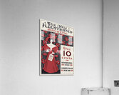 The New Illustrated Magazine 1890–1900 cover of flowers and a fashionably dressed woman holding magazine by Ethel Reed.  Acrylic Print