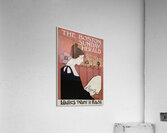 The Boston Sunday Herald 1895–1901 vintage poster of a woman reading a newspaper in art nouveau style by Ethel Reed.  Acrylic Print