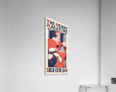 The Penny Magazine 1896 vintage cover of a woman holding a book with chrysanthemum flowers in foreground by Ethel Reed.  Acrylic Print