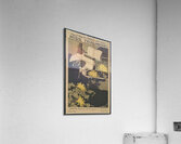 Woman playing piano with art nouveau style chrysanthemum flowers in foreground 1895 print by Ethel Reed. Acrylic Print