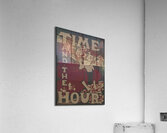 Poster shows Father Time with a young woman 1895 print by Ethel Reed. Acrylic Print