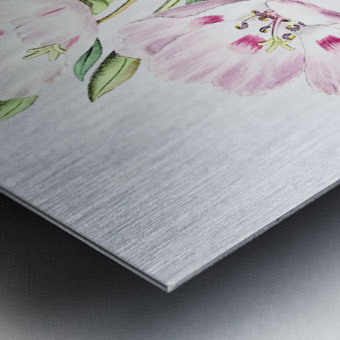 The spotted blush enothera from Edwards Botanical Register 1829-1847  by Sydenham Edwards John Lindley and James Ridgway. Metal print