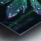 A glowing ultraviolet punk flower By ISHISH Metal print