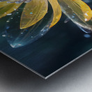 Blue Rain Crystal Flower By ISHISH Metal print