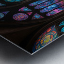 Trapezoidal Stained Glass Greenhouse BY ISHISH Metal print