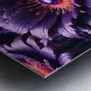 Glowing Ultraviolet Punk Flower By ISHISH Metal print