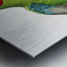 Red-cheeked parrot  Metal print