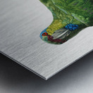 Festive parrot  Metal print