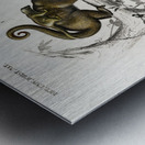 Pygmy anteater Cyclopes didactylus and Giant anteater Myrmecophaga tridactyla Metal print