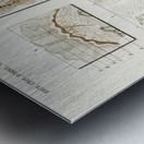 Collection of hand drawing of human skin structure Metal print