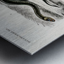 Grass Snake and the green vine snake Metal print