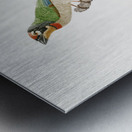 Black-collared barbet  Metal print