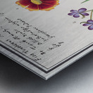 Viola daffodil and marigold Metal print