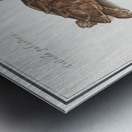 Sea turtle in vintage style Metal print