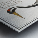 Crane in vintage style Metal print