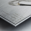 Spoonbill in vintage style Metal print