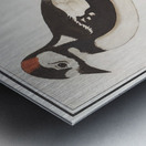 Great spotted woodpecker in vintage style Metal print