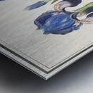 Purple iris in vintage style Metal print