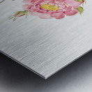 Vintage pink rose Metal print