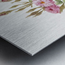 Mossy pompon rose Metal print