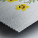 Vintage Rosa persica rose Metal print