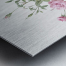 Vintage dwarf rosebush rose Metal print