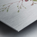 Pink noisette roses Metal print