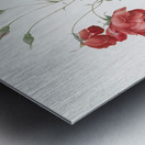 Vintage red rose Metal print