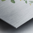 Floating water-plantain illustration  Metal print