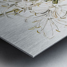 Green-tinge spiderlily illustration  Metal print