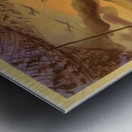 British Field-Guns Smash a German Tank Attack at Point-Blank Range in Libya – Back Them Up! Metal print