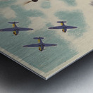The Famous British ‘Spitfires’ Flying in Formation  Metal print