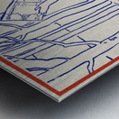 Woman in green dress reading a book 1895 by Edward Penfield Metal print