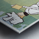 Woman reading in the garden ca. 1890-1907 by Edward Penfield Metal print