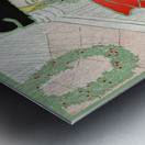 Vintage Christmas card 1896 by Edward Penfield Metal print