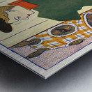 Woman holding a horse racing ticket 1895 by Edward Penfield Metal print