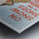 On Snow Shoes to The Barren Grounds by Casper W. Whitney 1896 by Edward Penfield Metal print